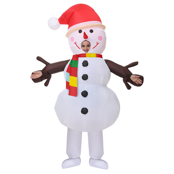 Jul Uppblåsbar Snögubbe Kostym Härlig jul Cosplay Kläder för snowman