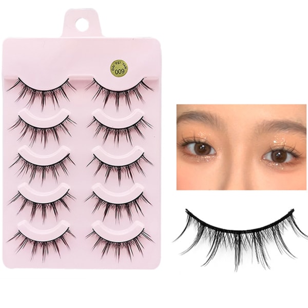 Segmenterade Falska Ögonfransar Stabil Böj Tjocka Fluffiga Fransar för Kvinnor Tjejer Smink DIY lower lashes c02