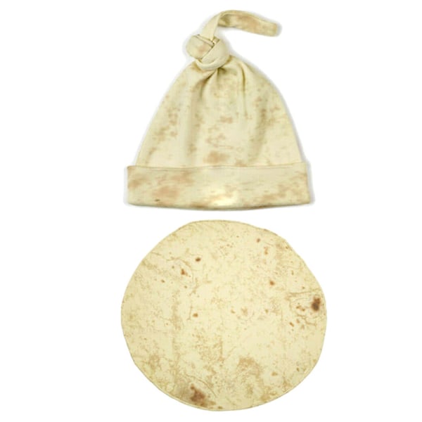 Tortillafilt Baby Swaddle Wrap Hat Set Soft Warm för hemsovning default
