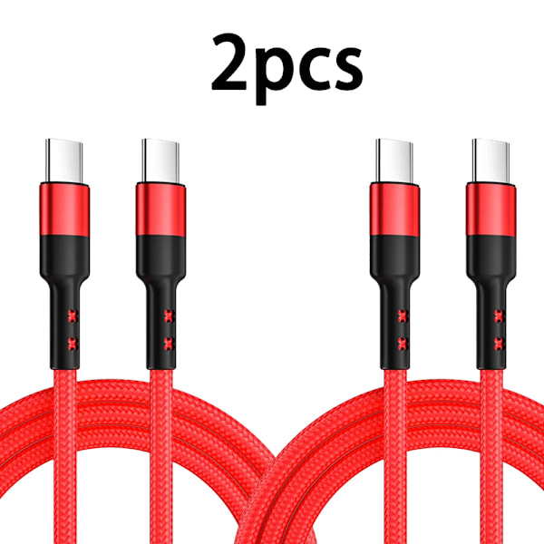 UGOURD PD240W Ultrasnabb Laddningskabel Typ Usb C 100W typ c Laddarkabel för iphone 15 xiaomi MacBook Pro Med E-Marker-chip 2PCS 60W-3A RD 2m