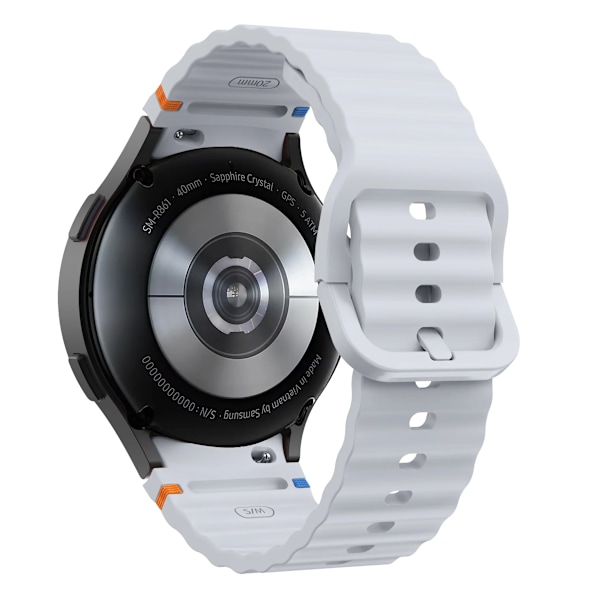 Originalt silikonarmband för Samsung Galaxy Watch 7 FE 6 4 Classic 5 pro 44mm 40mm 43mm 47mm 45mm Armband Galaxy Watch6 7 Rem gray Galaxy 4 40mm 44mm