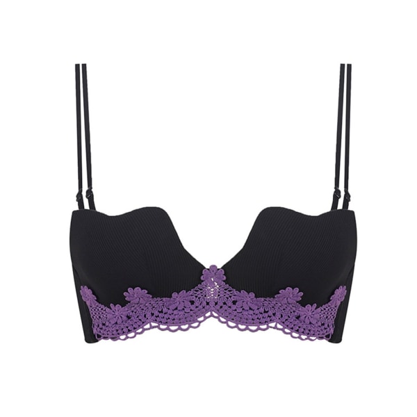 Kvinnor Push up Flower Bygel Sexig Mjuk Samla Bysthållare Wi-Free BH Underkläder Vacker Rygg skin 80ab