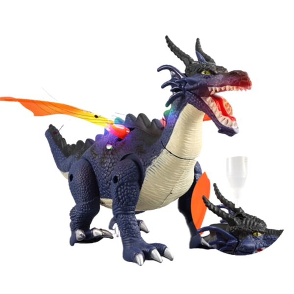 Elektrisk leksak mekaniska dinosaurier samling modell leksak med lätt musik gåva green the spray flying dragon