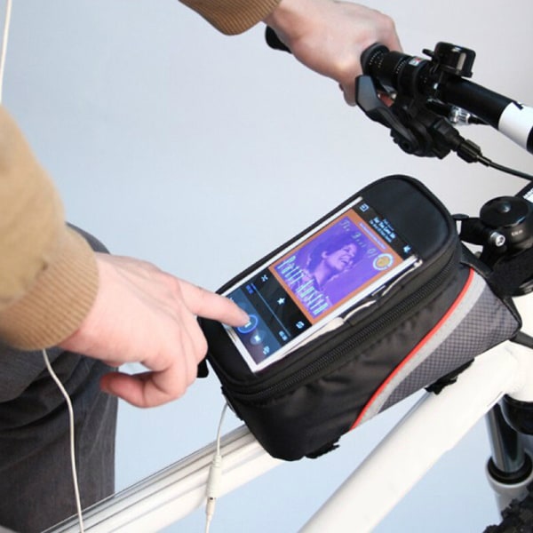 Premium mobiltelefonfickor för cykel pekskärm telefonväska med reflekterande red 5.5 inch