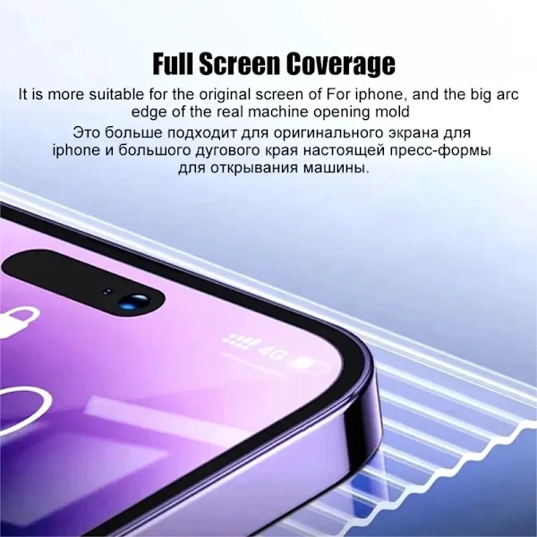 3-1 st Oleofobisk Beläggning Dammtät Lätt Att Installera HD Skärmskydd För iPhone 16 Pro 15 14Plus 11 13 12 Pro Max XS XR Glas 2Pcs HD(DF)-1Pc Case iPhone14Plus