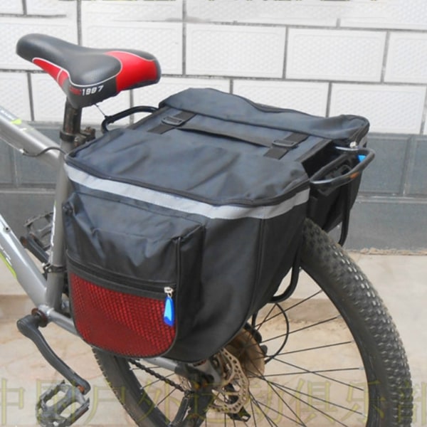Dubbelväska Vattentät väska Cykel Cykel Cykling Baksäteshållare Trunk Pack black