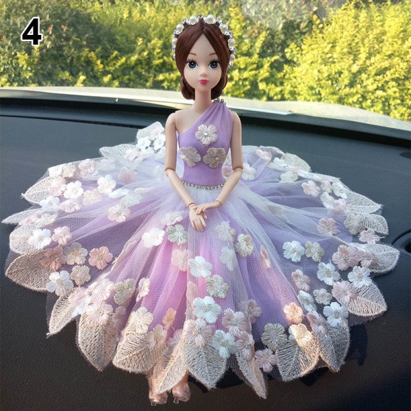 Rörlig led Princess Babe Doll 30 cm Spets Bröllopsklänning Svit Barn Leksak Flickor Present 4