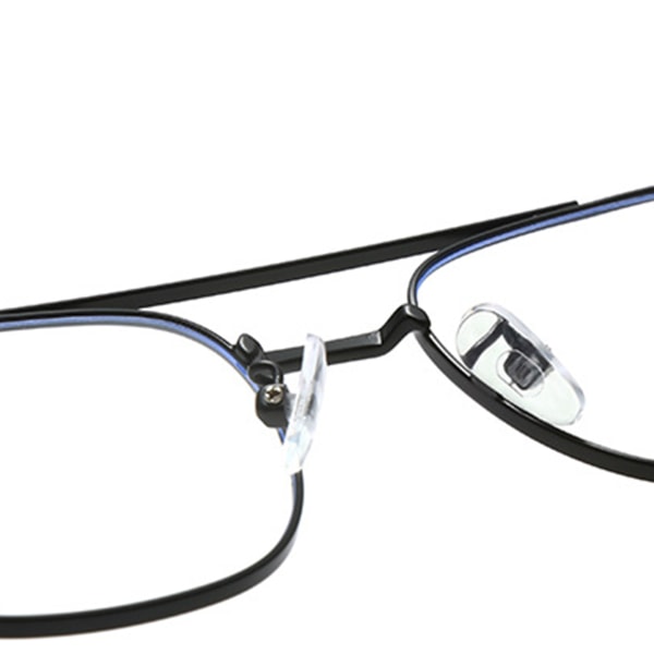 Metall Double Beam Myopia Glasögon Ultralätt båge Anti Eyestrain Huvudvärk Glasögon för arbetande kontorsföretag bright gold frame 400
