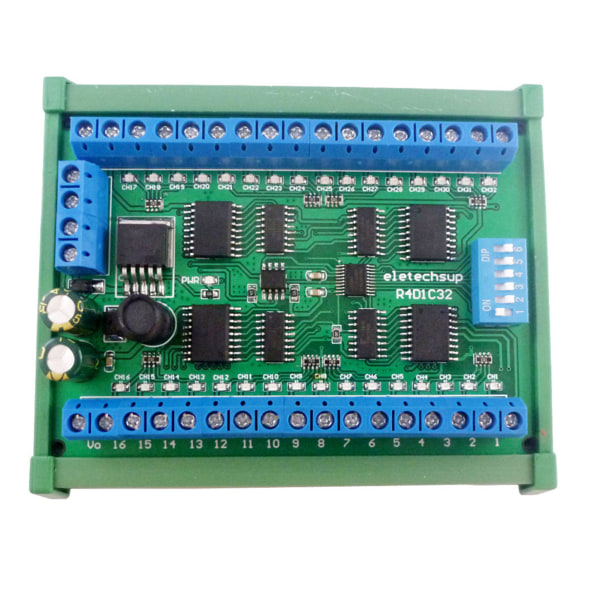 DC 12V 24V 32-kanalers DIN Rail Box RTU Transistor Controller 300MA Solid State Relay Output board