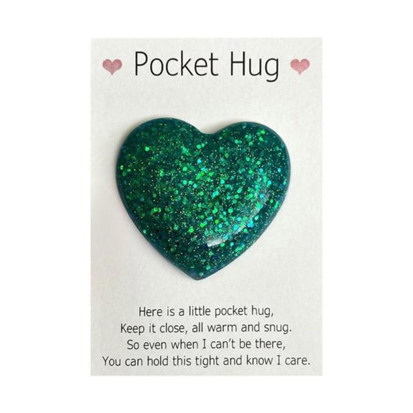 Särskild Pocket Heart Kram minnessak och prydnad ger glädje för tjejer som älskar kvinnor f