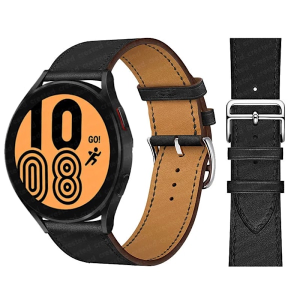 20mm 22mm Läderarmband För Samsung Galaxy watch 5 pro/Active 2/3/S3/Huawei GT-2-Pro Armband correa Galaxy Watch 7/6/5/4 armband etain-beton Galaxy 5-5 pro