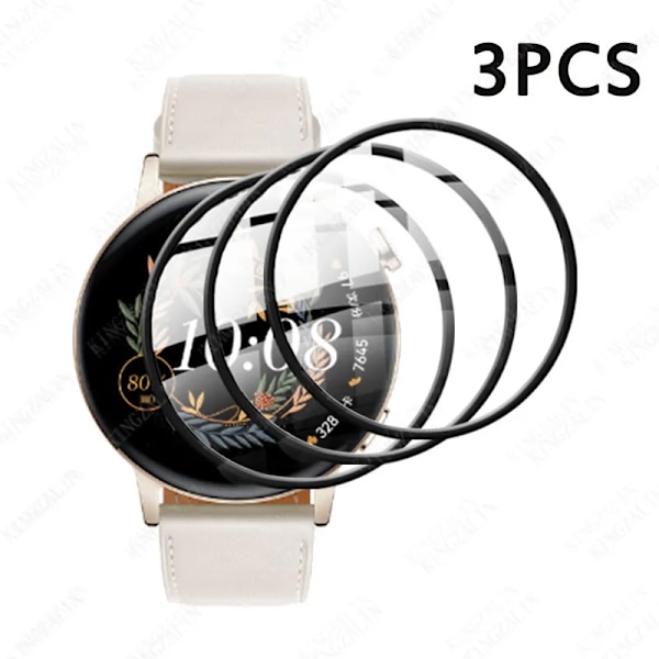 Skärmskydd för Huawei Watch GT 3 2e GT3 GT 2 pro 42mm 46mm Smartklocka Skyddsfilm för Huawei GT3 Pro GT4 Mjukt Glas 3PCS For GT3 Pro 43mm