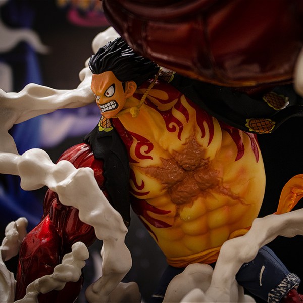 One Pieces Luffy Fourth Gear Great Ape King Style PVC-figur Anime Actionfigur Modell Leksak för barn 25cm