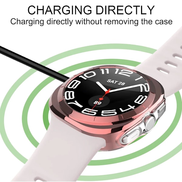 TPU-skal för Samsung Galaxy Watch 7 Ultra 47mm Mjukt Ram Skydd Anti-Rep Bumper Skyddsskal för Galaxy Watch Ultra Red Watch 7 Ultra 47mm