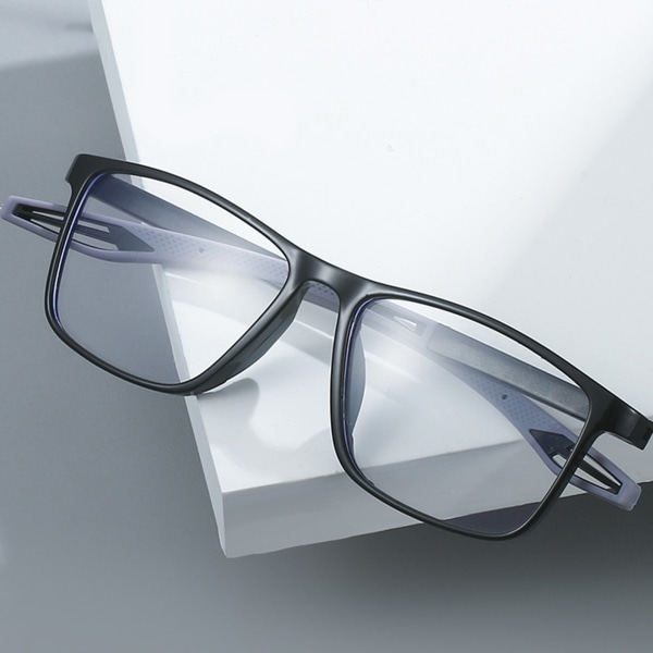 TR90 Elderly Presbyopia Slitstarka lätta läsglasögon grey leg black frame glasses 50 degrees