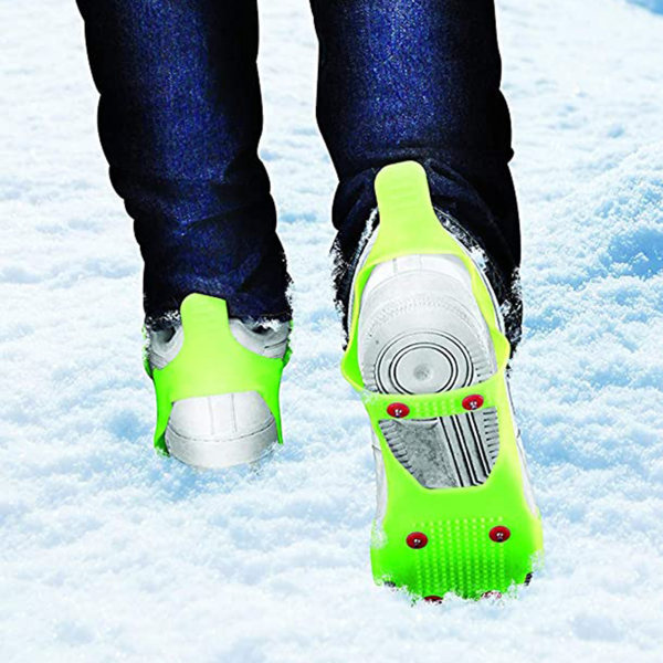 Ice Cleats Ice Grip Snow Grippers Anti Slip för skor och stövlar Gummi spikar 2 pairs l