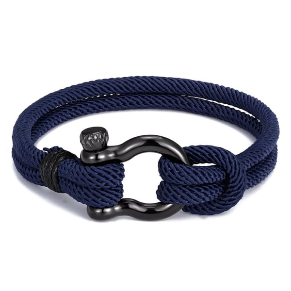 Rostfritt man band rep vävt armband fashionabla charm manliga handledsband smycken gåva blue