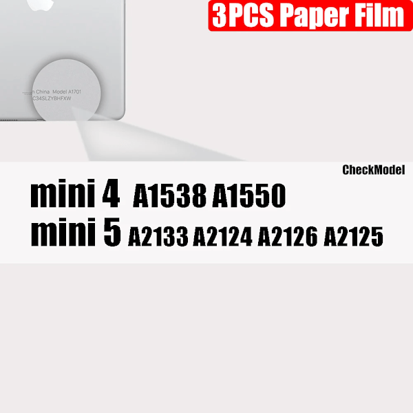 3 st Pappersliknande Skärmskydd för iPad 9:e Generationen 8 7 6 Air 5 4 10:e Pro 11 10.5 9.7 Mini 4 5 6 Inget Glas 3pcs mini 4 5
