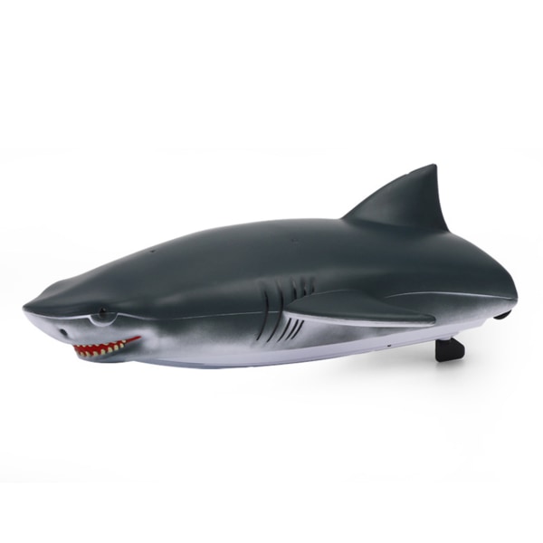 Fjärrkontroll Shark Boat 2.4G elektrisk vattenskoter utomhusleksak för pool- och sjöracing gray white