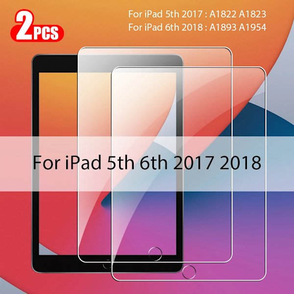 2 st Härdat Glas Skärmskydd För Ipad Pro 13 12.9 M4 Air 11 M3 M2 5 4 Mini 6 7 9 9:e 10 10:e Generationen A16 Tillbehör 5th 6th 2017 2018