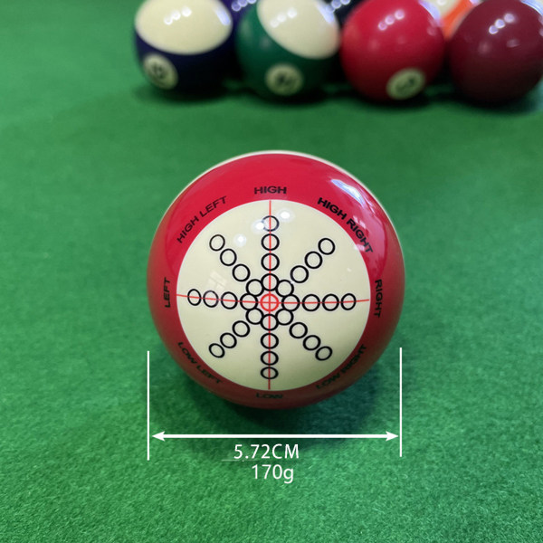 Träningsträning för biljardköboll Artefaktövningsbollar med standardlinjer och prickar lämpliga för American Eight Ball default