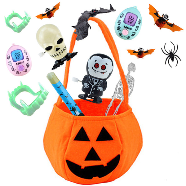 Pumpa presentpåse leksaker för barn Halloween barn set med skalle Bat a