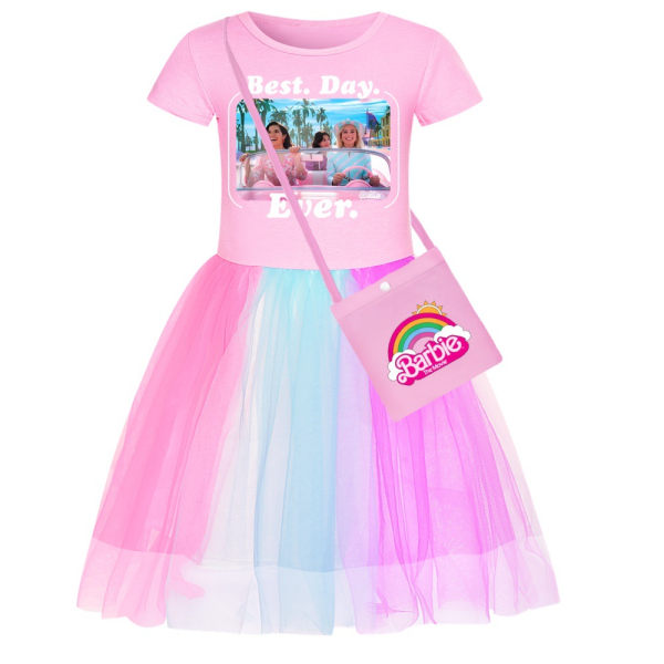 Barbie The Movie Barn- och flickkjol Star Rainbow Lace Skirt pink 120cm