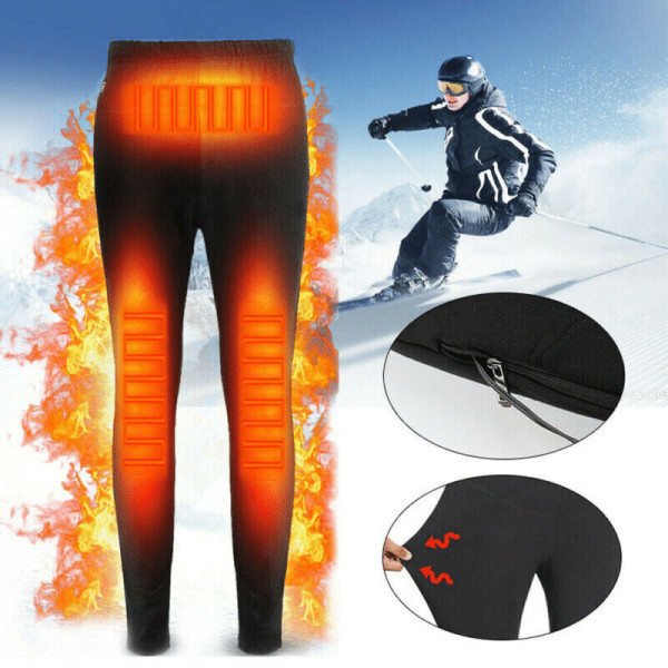 Self Heating Thermals Byxor USB Electric Heated Warm Pants Winter Warmer Heating female m