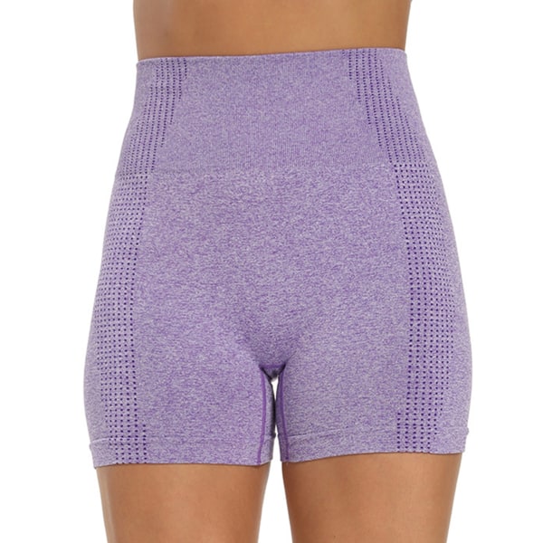 Yoga Short Pants Bekväma mode Athletic Shorts High Waist Yoga Byxa purple m