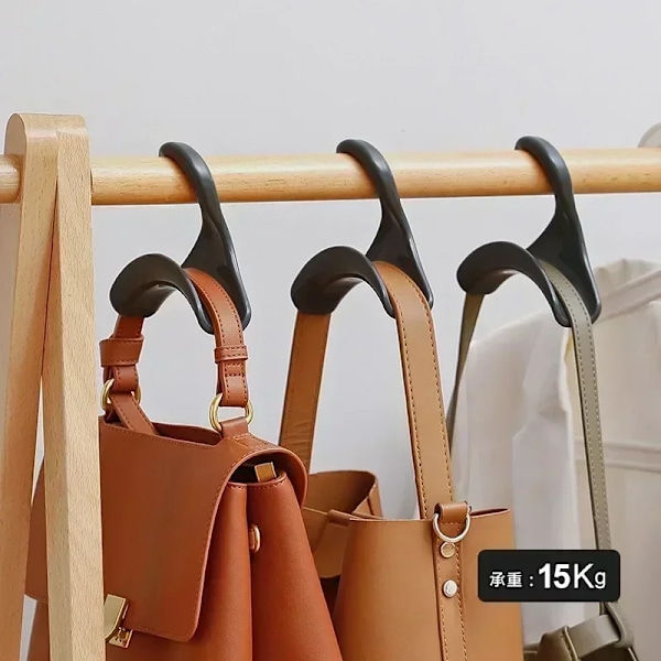 5 st väskhängare krok Handväska hatt scarf förvaringsställ garderob ryggsäck krok Handväska Hållare Förvaringsställ Organisation Gray-10pcs