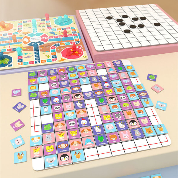 Barn flygande schack Gobang-spel Säker kvalitetsmaterial Set för förälder-barn-spel Pojkar och flickor presenter triple