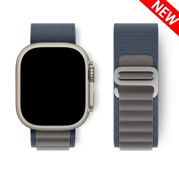 Alpine Loop för Apple Watch armband Ultra 2 49mm Series 10 46mm 42mm 40-44mm 45mm 41mm G-krok sportarmband iWatch 10 9 8 7 6 SE 5 4 NEW Blue 16 Series 10 46mm