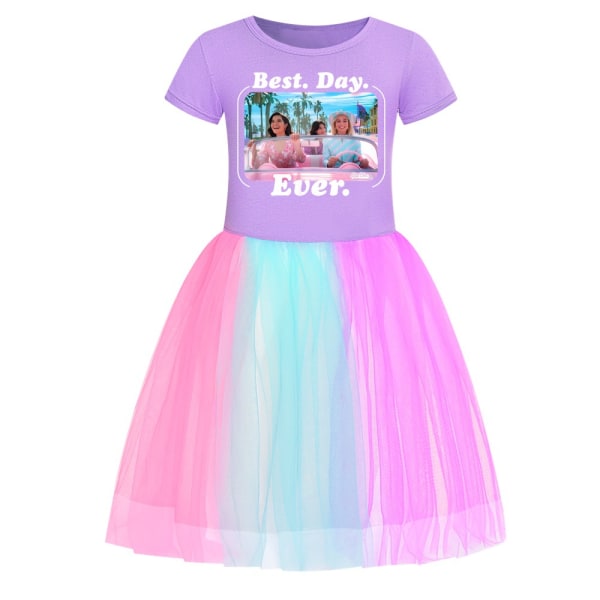 Barbie The Movie Barn- och flickkjol Star Rainbow Lace Skirt powder 2 110cm