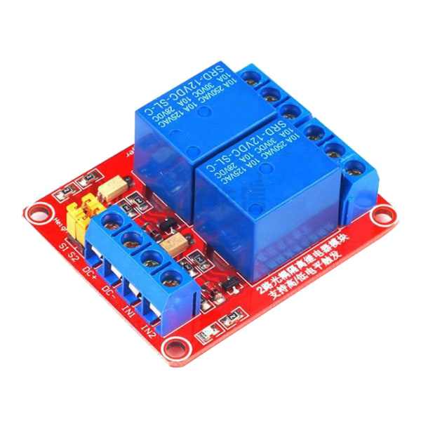 AC 250V/10A DC 30V/10A Relämodul Optokopplarisoleringsrelämodul för att förbättra arbetseffektiviteten 24v