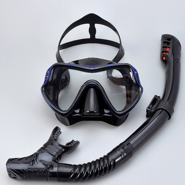 Snorkelutrustning Professionell No Leak Seal Snorkelset Set Simning black