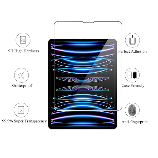 2 st Härdat Glas Skärmskydd för iPad Pro 12.9 11 air4 5 10.9 mini6 4 5 1 2 3 5:e 6:e 7:e 8:e 9:e 10.2 10.5 9.7 2015 For ipad Mini 4 5