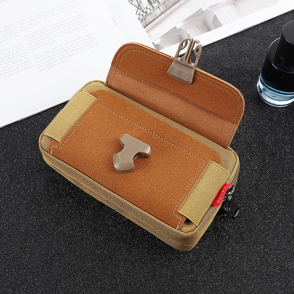 Liten väska Telefonväskor Casual Portabel Multifunktionell väska Blixtlåsficka för utomhusbruk black horizontal