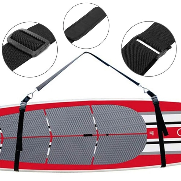 Surfbräda axelrem Justerbar bärsele Stand Up Surfing Surf Paddle Board Carrier as show