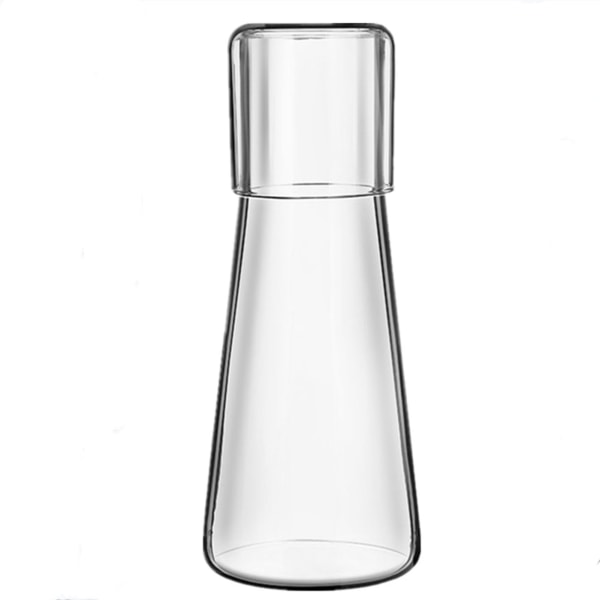 Japansk stil klart vatten Karaff Set Stor kapacitet glas vattenkokare med kopp 850ml