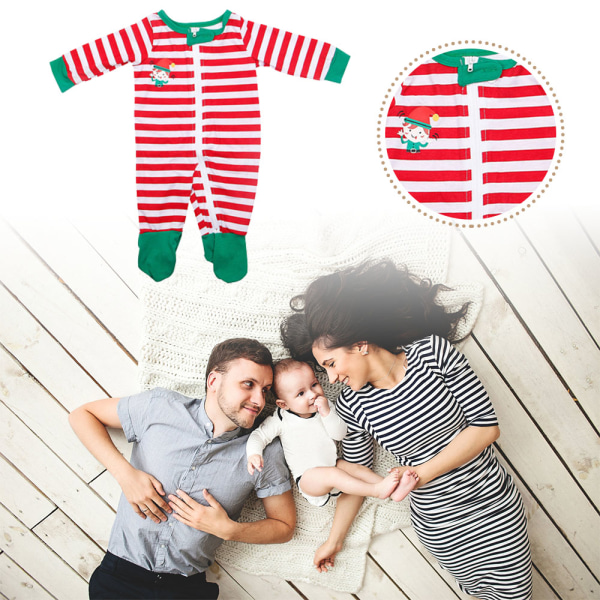 Jul familjesemester Pyjamas Matchande set Print Jul Topp nattkläder Set mom 2xl