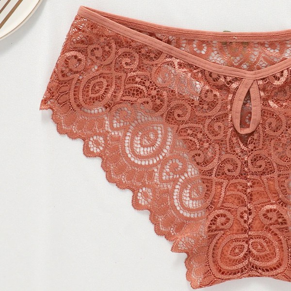 Meet'r Sexiga spetsunderkläder för kvinnor, låg midja, frestande underkläder, kvinnliga stringtrosor, transparenta underkläder, ihåliga trosor, intimt 1pc XL