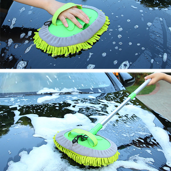 Mikrofiber biltvättborste mopp förlängbart långt handtag repfri avtagbar och tvättbar dammduk replace spare head cover