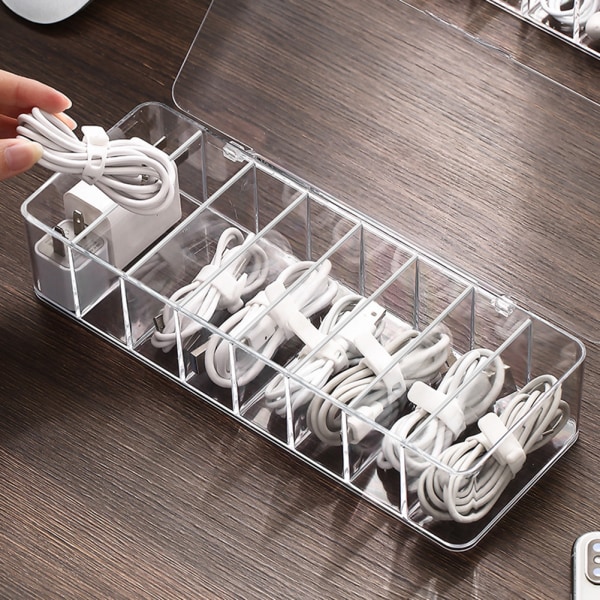 Kabelförvaringsbox Organizador Case Anti Dust hörlurar Elektrisk laddare Wire Organizer m