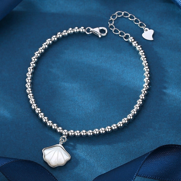 Charm Chain Armband Elegant Beautiful Fashion Armband Smycken Tillbehör för kvinnor white golden 925 silver