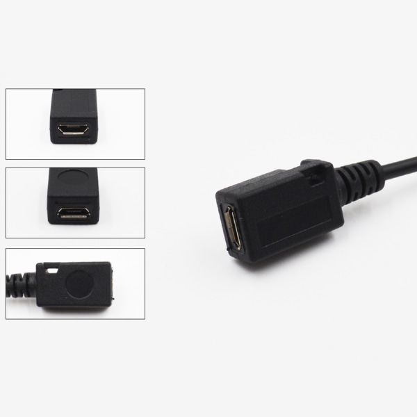 2 i 1 OTG Micro USB Host Power Y Splitter USB Adapter till Micro 5 Pin hane hona-kabel as show