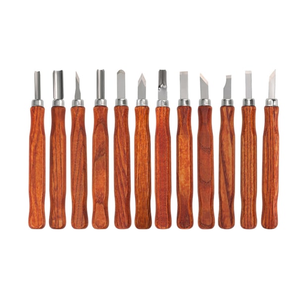 12-delade konstnärliga gravknivar Set Universal linoleumskärare för träsnideri a