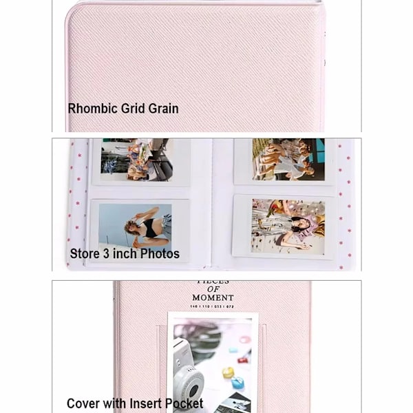 64 Fickor För Polaroid Fotoalbum Mini Direktbildsfodral Förvaring för Fujifilm Instax Mini Film Instax Bröllopsfotoalbum white
