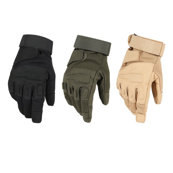 Men\'s Plus sammetshandskar Vindtät Full Finger Outdoor Handske för Vandring Camping l beige