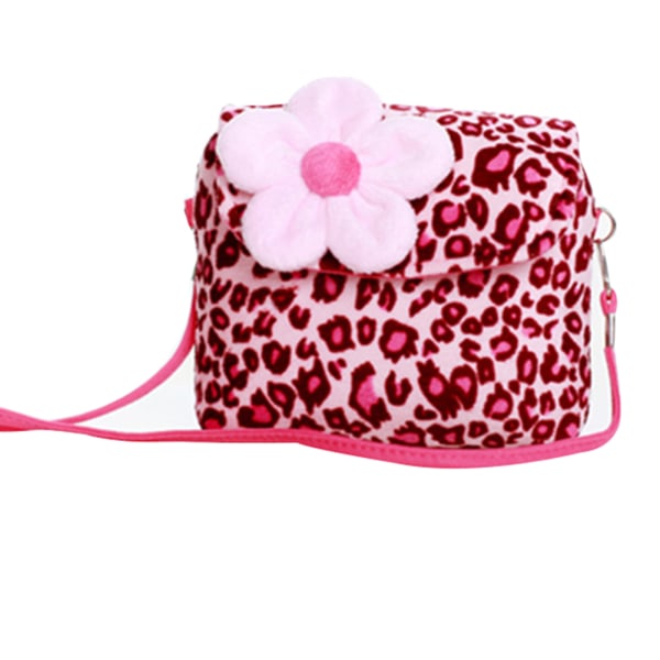 Barn plysch blomma handväska liten handväska Axelväska presenter för små flickor pink