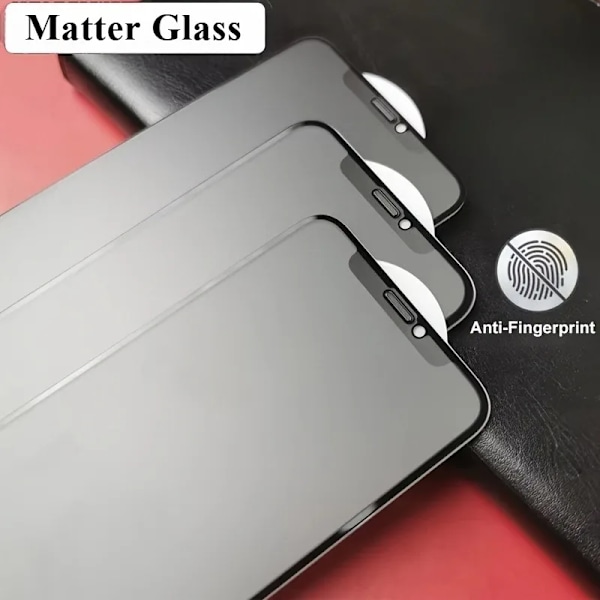 2 st Matt Härdat Glas för IPhone 16 Pro Max 13 Pro Max 12 Skärmskydd för IPhone 16E 15 Plus 14Pro Fingeravtrycksfritt Glas iPhone 6 7 8Plus matter glass